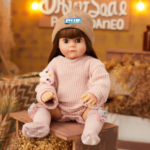 ตุ๊กตาเด็กเกิดใหม่เหมือนจริง ทำจากไวนิลทั้งตัว สามารถอาบน้ำ เปลี่ยนเสื้อผ้า จัดแต่งทรงผม ถักเปีย ของเล่นเด็กผู้หญิง อายุ 4-6 ปี ขนาด 55 ซม. - Product Image 6