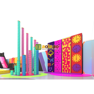 Aoleao Custom <b>Indoor</b> Trampoline Park and Adventure Playground with Plum Blossom Piles and Speed <b>Slide</b> CE TUV CPC Certified - Product Image 4