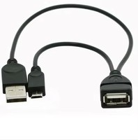 Câble de disque Flash hôte Micro USB 2.0 OTG avec charge d'alimentation USB pour tablette Android Samsung/HTC/Nexus/LG