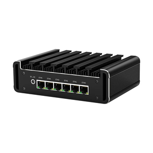 Enrutador de firewall Intel 12th Gen N100 <span class=keywords><strong>DDR5</strong></span> NVMe 6X 2. 2 2,5G Mini <span class=keywords><strong>PC</strong></span> sin ventilador RJ45 COM pfSense OPNsense PVE Computadora industrial - Product Image 1