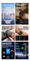 Montres intelligentes pour hommes et femmes, écran tactile HD, modes sportifs, étanches, grande autonomie de la batterie, moniteur de fréquence cardiaque, moniteur de sommeil pour téléphone Android et Apple