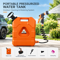 Pulvérisateur portable à pompe manuelle pour réservoir d'eau sous pression, avec tuyau et buse, idéal pour le camping, le lavage de voiture et les voyages