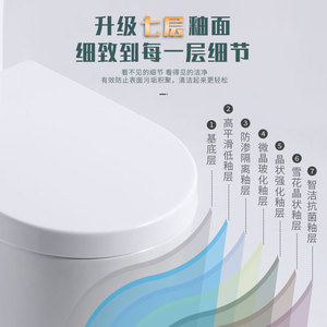 โถสุขภัณฑ์แบบไซฟอนดีไซน์ใหม่ ขนาด 550*550*500 มม. สีขาว เซรามิก - Product Image 5