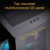 Boîtier Micro ATX compact Lovingcool, petit format, verre panoramique, SFF, flux d'air haute efficacité, construction compacte, économie d'espace sur le bureau