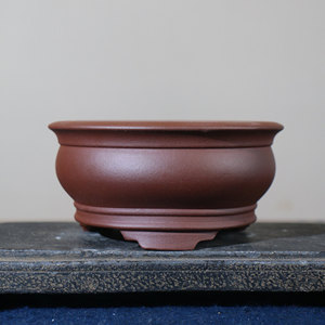 Yixing Purple <b>Clay</b> Bonsai <b>Pot</b> Round Handmade Three Legged Tabletop Classic Antique Style China - Product Image 3
