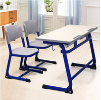 Conception populaire de bureaux doubles et de chaises pour les élèves du primaire et du secondaire ensemble de bureaux et de chaises