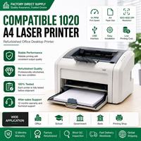 Printer Laser Monokrom A4 1020 Kompatibel untuk Kantor, Bekas, dengan Kecepatan Salin 14 Cpm dan Toner Terpisah