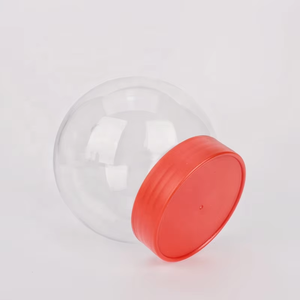 Vente en gros PET 600ml en <span class=keywords><strong>plastique</strong></span> <span class=keywords><strong>transparent</strong></span> en forme de <span class=keywords><strong>boule</strong></span> bouteille transparente pot de stockage de nourriture noix bouteille de bonbons de Noël - Product Image 6