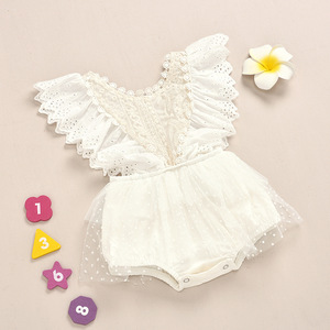 Ropa de Bebé, Mono con Mangas de Trompeta, Bonito Body de Encaje para Niñas M2013 - Product Image 3