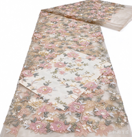 Robe de soirée pour femme, nouvelle collection, tissu en dentelle brodée avec combinaison de paillettes tissées fines 2+3+4+5mm et perles unies