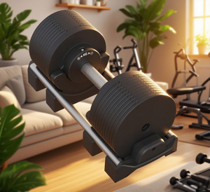 Juego de Mancuernas Ajustables de 40 kg, Gimnasio Deportivo, Peso Libre, Soporte de 2 kg, Marca JIT, Modelo JIT-1006, Plástico+Hierro Fundido, 1 Año de Garantía de Calidad - Product Image 1