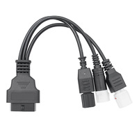 Cable de Extensión OBD2 de 6 Pines para Yamaha, Compatible con Honda de 16 Pines, Herramienta de Diagnóstico Macho-Hembra, Lector de Códigos para Motocicletas Moto OBD2