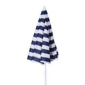 Parasol de protección UV para exteriores, sombrilla de playa con patrón de rayas, color blanco, azul marino, con bolsa de transporte, servicio OEM - Product Image 3