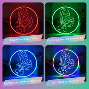 Decoraciones de Mariposas con Luz LED - Un Solo Color/Múltiples Colores para Decoración de Paredes, Luces LED Grabadas en 3D, Letreros de Neón LED RGB Personalizados - Product Image 4