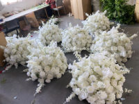 Décoration de mariage, décoration de table, boule de fleurs artificielles violettes, centre de table de mariage, fleurs