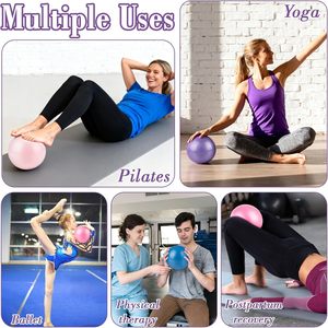 25cm Pilates <b>Yoga</b> <b>Ball</b> Mini <b>Yoga</b> <b>Ball</b> with Pump - Product Image 2