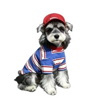 Polo respirant rayé pour chien et chat avec protection solaire en polyester, lavable en machine