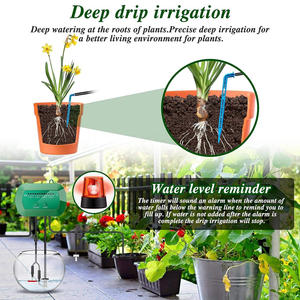 Système d'arrosage automatique solaire pour plantes, mode vacances, kit d'irrigation goutte à goutte écologique BSV-IC007 - Product Image 4