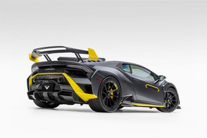 ชุดแต่งคาร์บอนไฟเบอร์สไตล์ Vors สำหรับ Lamborghini STO สภาพใหม่ ประกอบด้วยลิ้นกันชนหน้า ดิฟฟิวเซอร์ สเกิร์ตข้าง และฝากระโปรง - Product Image 5