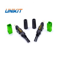Uso repetido Modo único UNIKIT Tornillo Tipo cola Fibra óptica SC APC Conector rápido para cable de caída Conector rápido de fibra óptica
