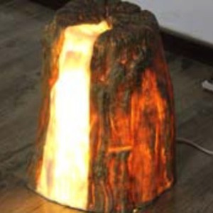 Garden Resin <b>Tree</b> Stump Light <b>Led</b> Touch Control Semi Flush Mount Outdoor Lawn Lamp - Product Image 1