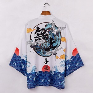 Kimono Japonés Personalizado con Diseño de Fantasma de Dibujos Animados, Haori Japonés, Capa de Anime - Product Image 3
