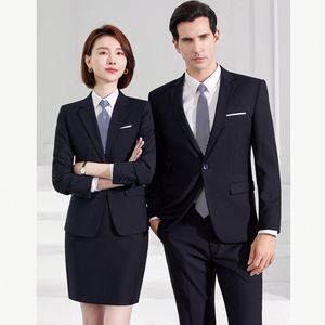 Uniforme de travail pour banque, bureau, enseignement, professionnel, homme, femme, couleur unie, sur mesure, robe de banque, veste, manches longues, costume - Product Image 3