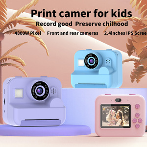 Appareil photo numérique coloré pour enfants, impression instantanée, grand angle 180°, MicroSD, avec vision nocturne et lampe torche - Product Image 4