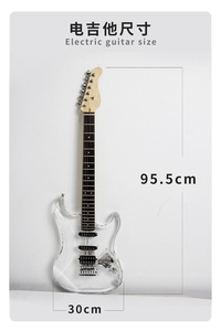 Nouvelle guitare électrique <span class=keywords><strong>S</strong></span>-<span class=keywords><strong>S</strong></span>-H ST Crystal, transparente en acrylique, guitare électrique en bois massif pour débutants, cool et rock - Product Image 6