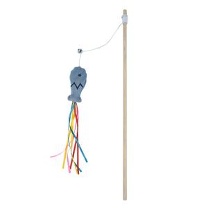 Produttori di canna da pesca in legno palo di menta nastro di pesce prendere in giro asta di gatto giocattoli per prendere in giro - Product Image 3