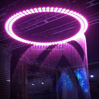 Fontaine murale numérique à cascade d'eau DEWY, directement de l'usine, LED haute définition synchronisée, en acier inoxydable, garantie de 2 ans pour l'intérieur
