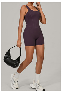 Vente en gros de <span class=keywords><strong>justaucorps</strong></span> et combinaisons de sport pour femmes, à séchage rapide, sexy, à bretelles réglables, dos nu, pour le yoga et le fitness - Product Image 3