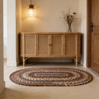 Tapis en coton tissé à la main indien pour salon, chambre à coucher, chevet, maison, maison d'hôtes, jeté décoratif, lavable en machine, personnalisable