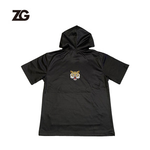 T-shirt Larga con Stampa in Sublimazione, <span class=keywords><strong>Felpa</strong></span> con <span class=keywords><strong>Cappuccio</strong></span> e <span class=keywords><strong>Maniche</strong></span> <span class=keywords><strong>Corte</strong></span> - Product Image 5