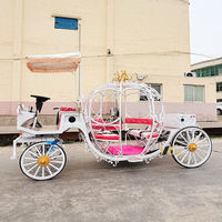 Chariot de princesse Cendrillon style citrouille, transport spécial pour mariages