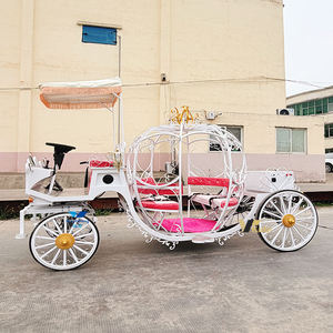 Chariot de princesse Cendrillon style citrouille, transport spécial pour mariages - Product Image 5