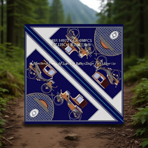 Sciarpa triangolare multifunzionale 60x135 cm con disegno a motivi per uso esterno - Product Image 3