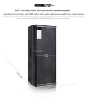 Enceintes pleine gamme SRX 725 double 15 pouces, enceintes DJ haute puissance pour la voix/le DJ/les performances sur scène, équipement audio professionnel