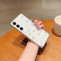 Joli nœud papillon amour coeur goutte colle TPU housse de téléphone pour Samsung Galaxy S21 S22 S23 S24 Plus Ultra A55 A54 A14 A15 A25 A24 A35