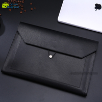 Carpeta de archivos A4 de cuero PU, bolsa de documentos portátil para billetes y documentos, soporte de cartera de bolsillo para archivos de papel