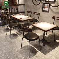 Tables et chaises de style industriel rétro pour restaurants, bistrots, bars, cafés, hôtels - Chaises en fer forgé durables et écologiques