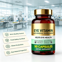 Capsules de suppléments de vitamines et de minéraux pour les yeux, favorisent la santé oculaire quotidienne, hydratent les yeux secs, maintiennent la santé des yeux, 90 capsules OEM ODM