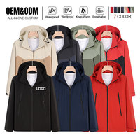 Veste d'hiver décontractée pour homme en softshell, coupe-vent, à capuche, pour la randonnée, respirante, en polyester, veste de survêtement