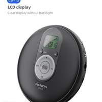 Reproductor de CD Portátil Panda CD-12, Discman con Control Remoto, Pantalla, Altavoz USB con Salida de 5W, Transmisor CD/MP3 BT para Uso Doméstico