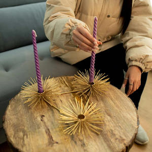 Bougeoir en T décoratif de dernière conception pour la décoration intérieure 2024 nouveauté bougeoir en fer forgé moderne pour mariage - Product Image 3