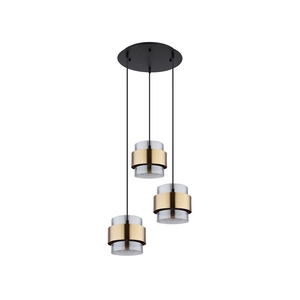 Lampadario in Vetro e Ferro Dorato Champagne, Altezza Regolabile, <span class=keywords><strong>Luce</strong></span> Bianca Calda, Moderno per Interni, Arredamento di Lusso - Product Image 2
