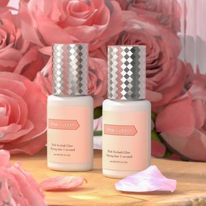 Colle à cils Pinky Leem imperméable 0,3 0,5 1 seconde rapide 8 semaines, adhésif sensible à l'humidité 25-75 1s, colle à cils rose - Product Image 5