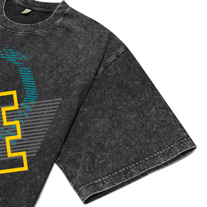 T-shirts amples et colorés pour hommes, imprimés DTG, respirants, personnalisés, effet délavé, teints en pièce, streetwear, en coton, pour la vente en gros - Product Image 5