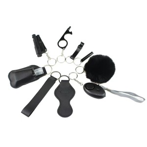 2025 Mới Sáng Tạo Sang Trọng Ngoài Trời An Toàn Cá Nhân Tự Vệ Báo Động 9-Mảnh Thiết Lập Keychain - Product Image 1