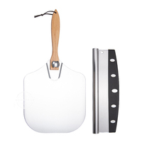 Ensemble de spatules à Pizza en métal à Long manche pliable de 12 pouces, pelle à Pizza en aluminium robuste avec coupe-bascule